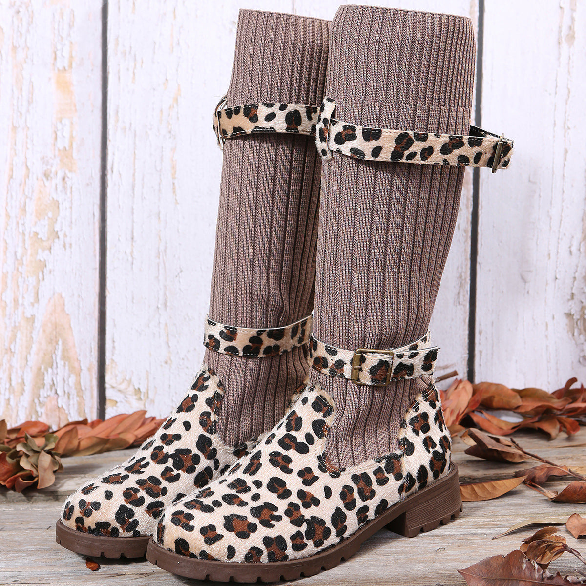 Zara | Leopard Sock-Boots