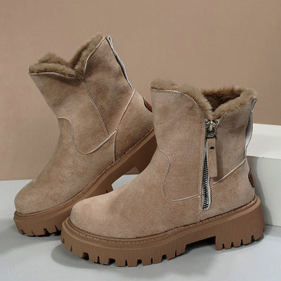 Hazel | Faux-Suede Plush Boots