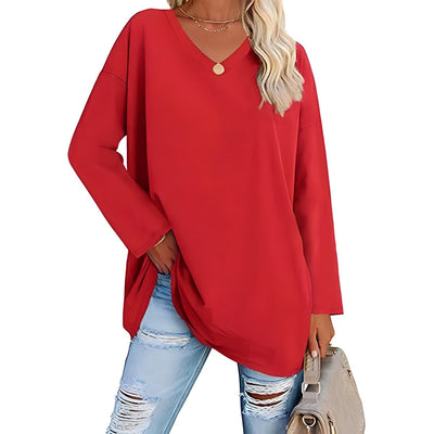 Alicia - Relaxed V-Neck Sweater
