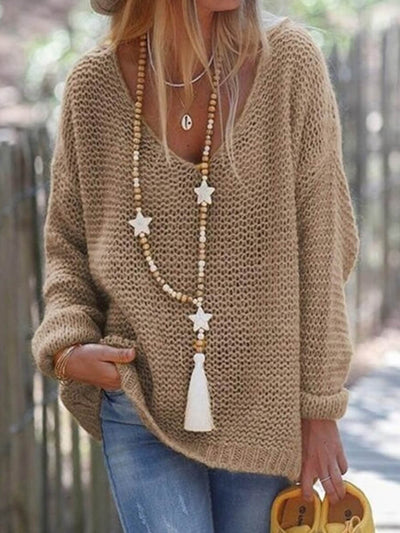 Ella - V-neck long-sleeved sweater