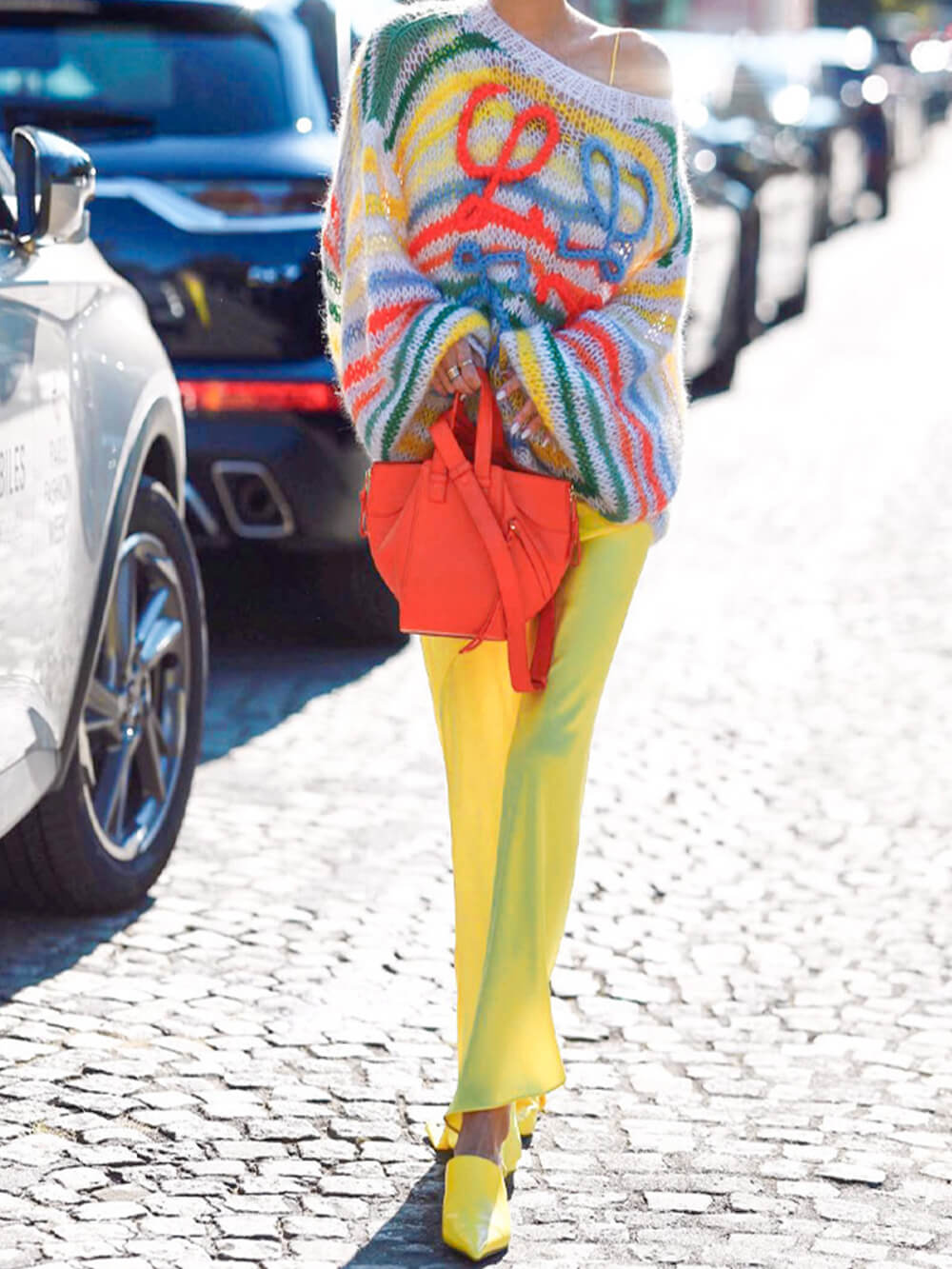 Althea - Rainbow Contrast Striped Sweater