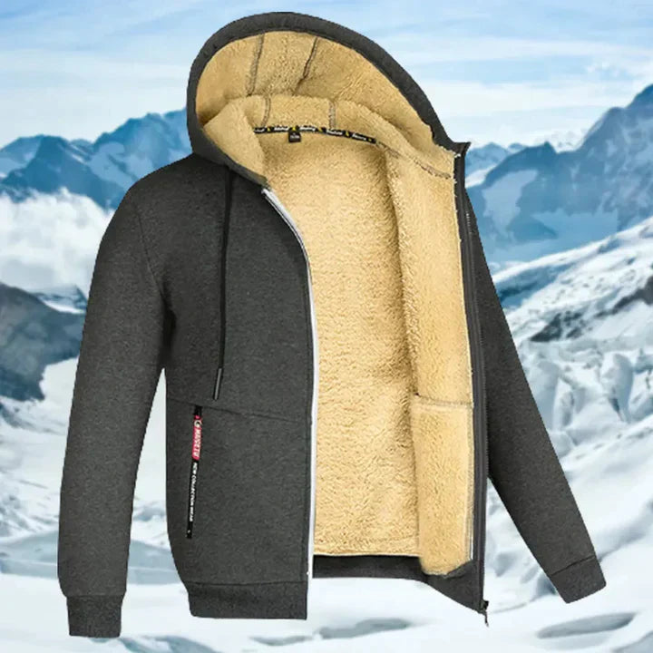 Gilben - Men's winter jacket with hood and fleece lining