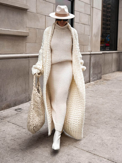 Ivory - Hold Me Close Shawl Collar Cardigan