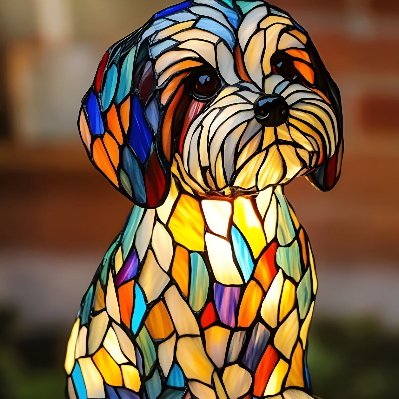 Papouille | Magisk dog lamp in coloured glass