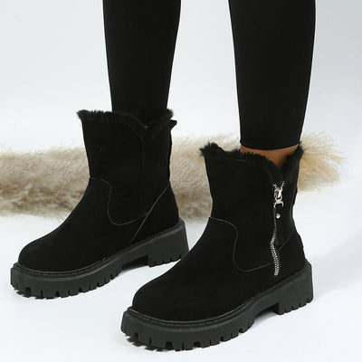 Hazel | Faux-Suede Plush Boots