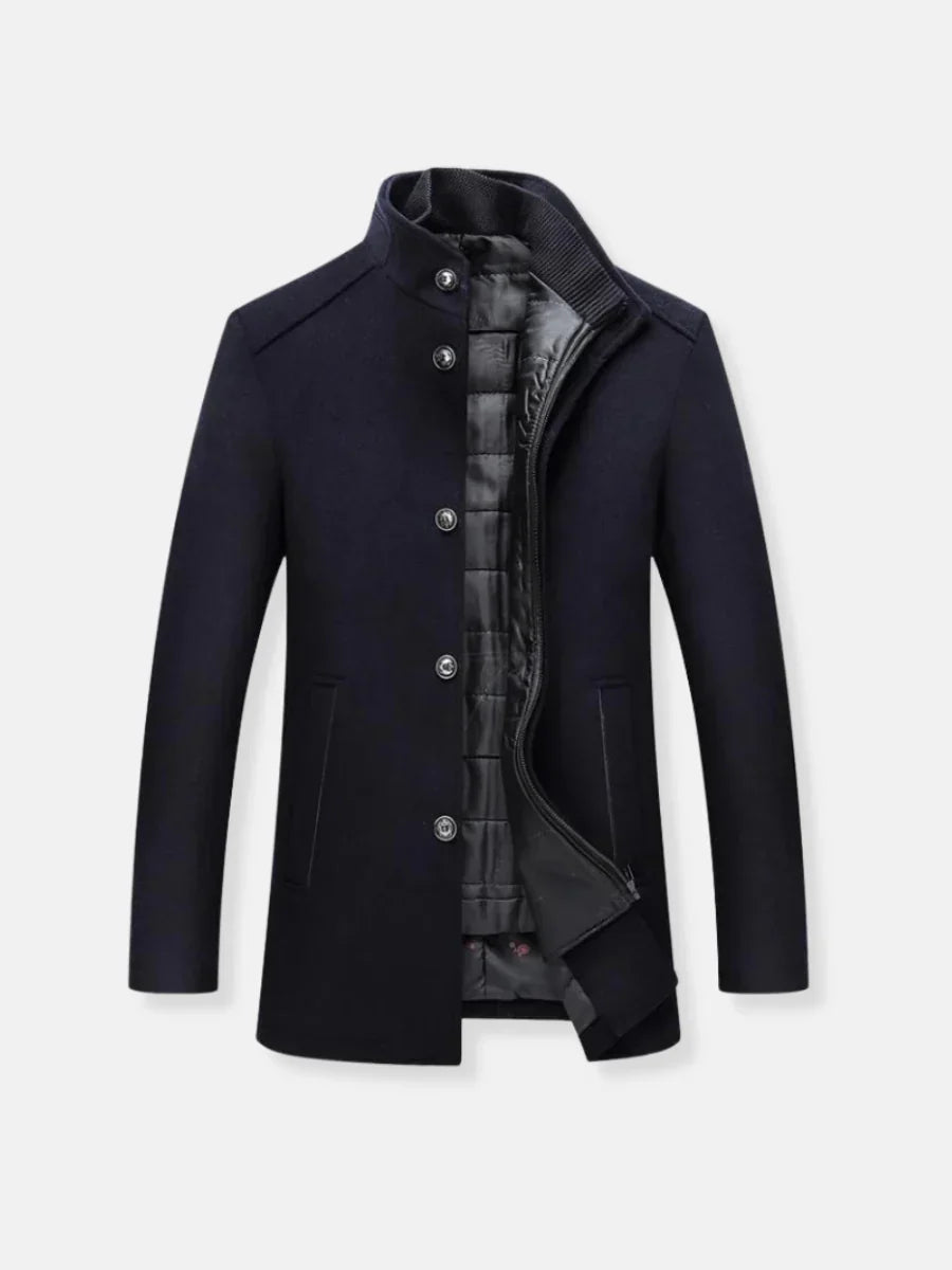 William - Wool trench coat for men