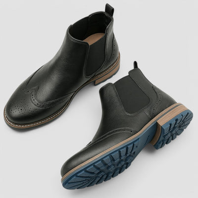 Juan | Brogue Chelsea Boot with Blue Ridge Sole Nº78