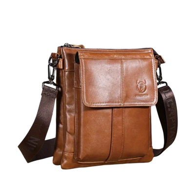 Colton | Slim Leather Crossbody with Flap Pocket Design