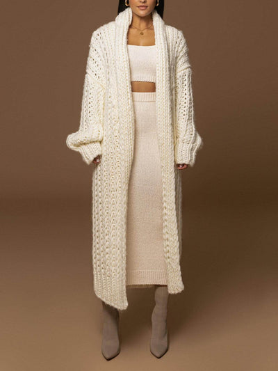 Ivory - Hold Me Close Shawl Collar Cardigan