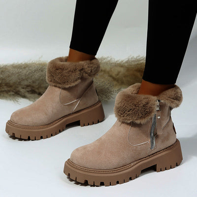 Hazel | Faux-Suede Plush Boots