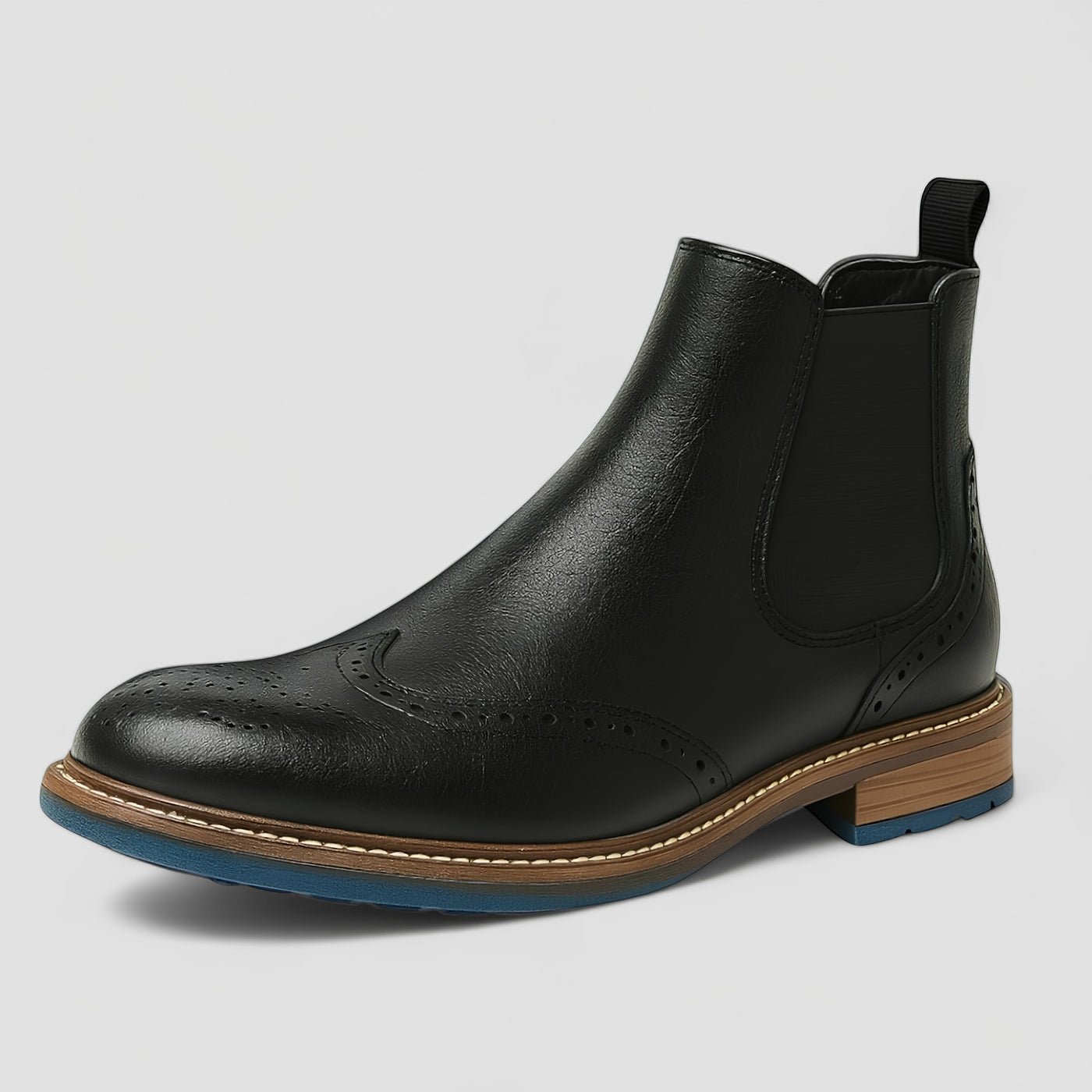 Juan | Brogue Chelsea Boot with Blue Ridge Sole Nº78