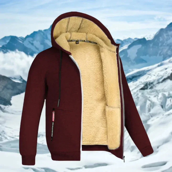 Gilben - Men's winter jacket with hood and fleece lining