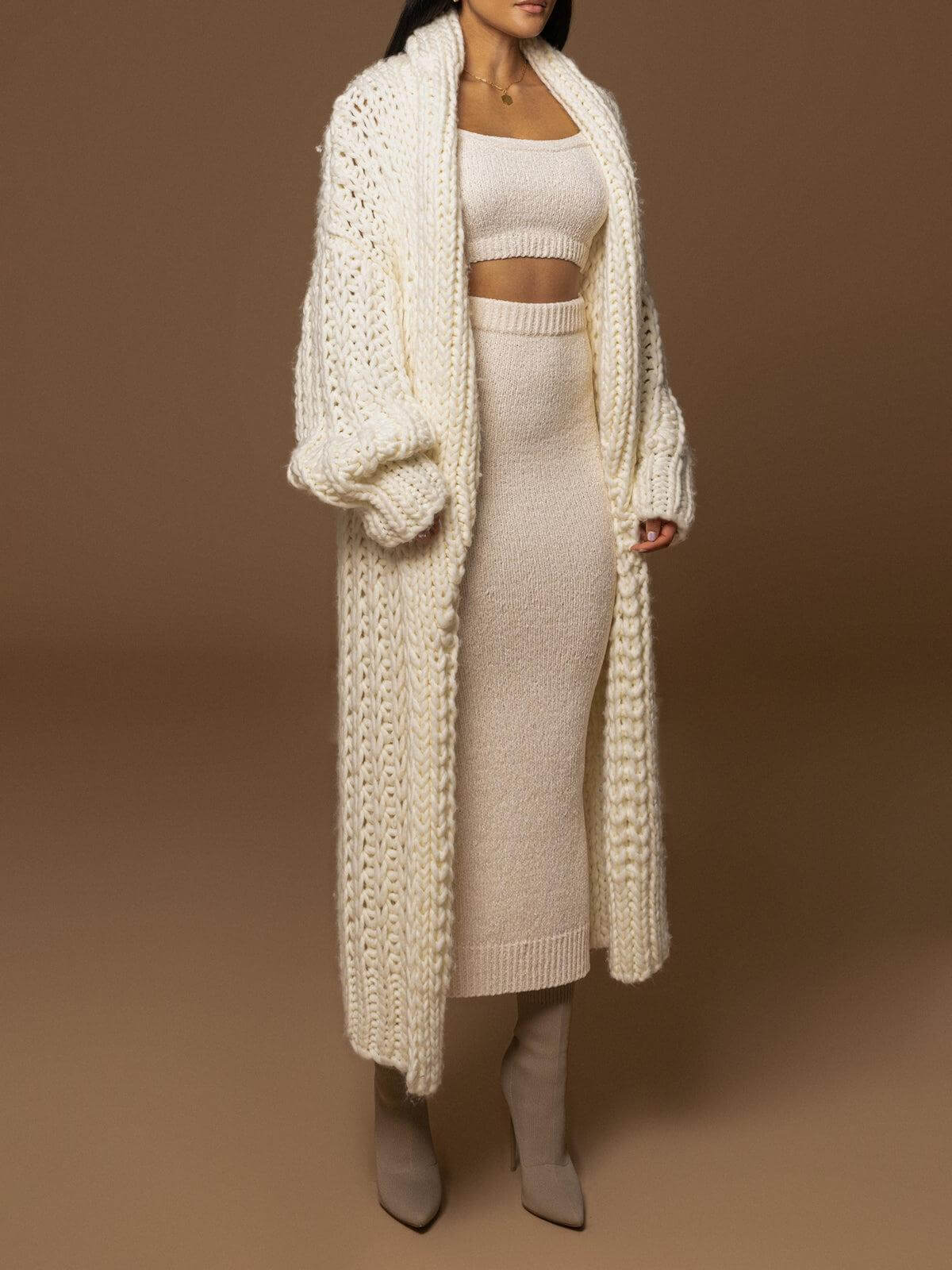 Ivory - Hold Me Close Shawl Collar Cardigan
