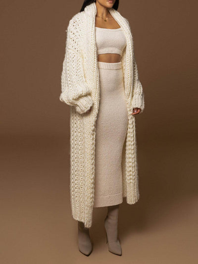 Ivory - Hold Me Close Shawl Collar Cardigan