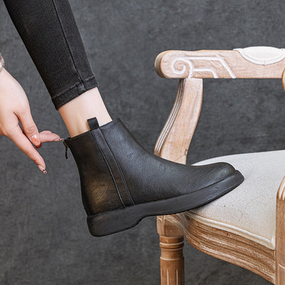 Sophie | Flat Fleece Ankle Boots