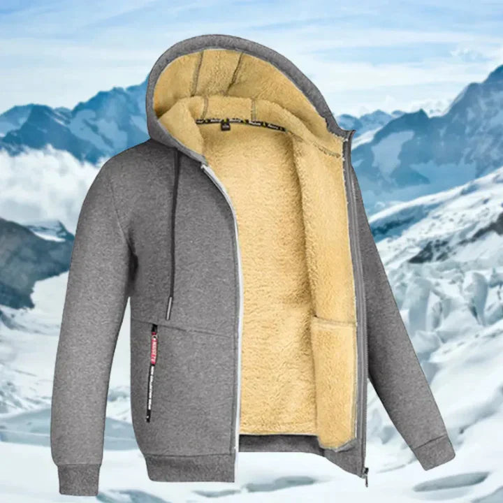 Gilben - Men's winter jacket with hood and fleece lining