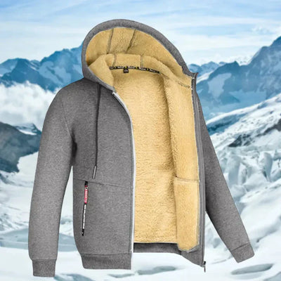 Gilben - Men's winter jacket with hood and fleece lining