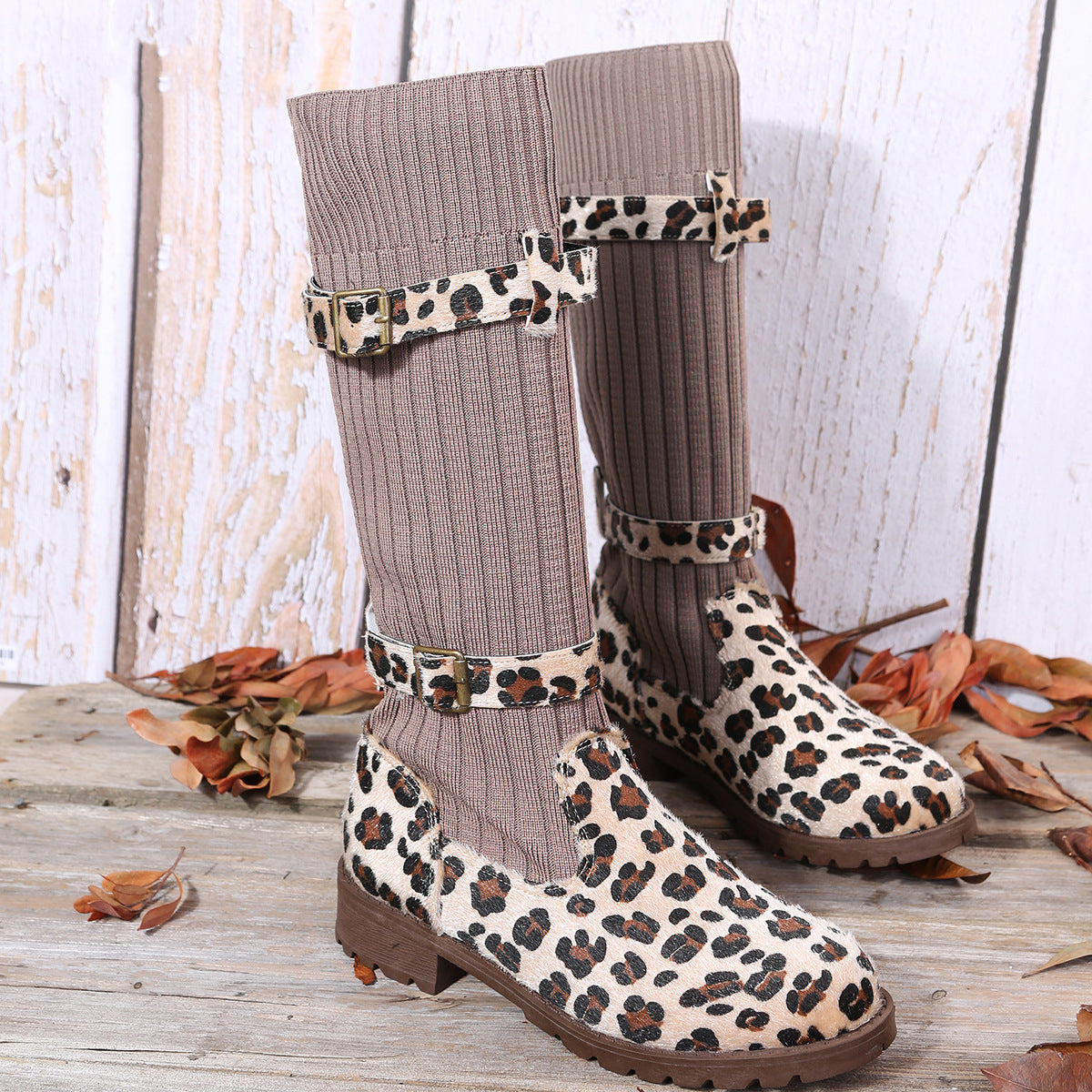 Zara | Leopard Sock-Boots