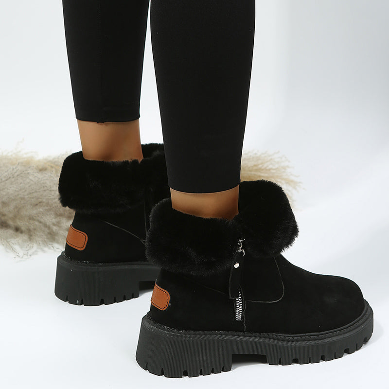 Hazel | Faux-Suede Plush Boots