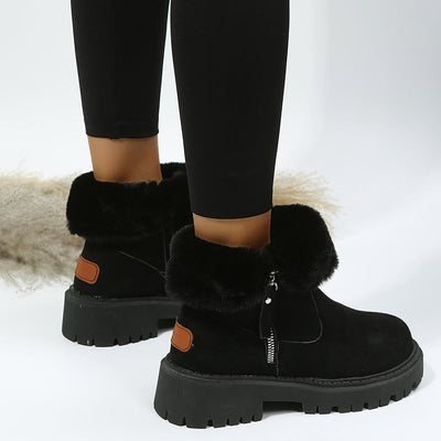 Hazel | Faux-Suede Plush Boots