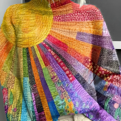Ada - Colorful and Vibrant Turtleneck Sweater