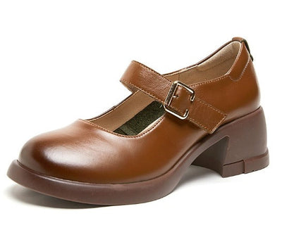 Agnes - Leather Mary Janes