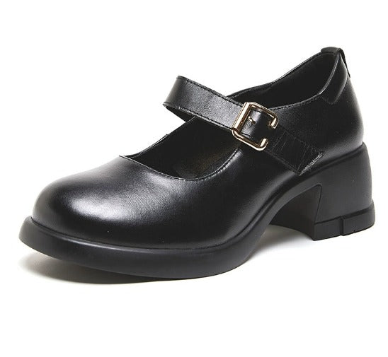 Agnes - Leather Mary Janes