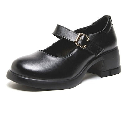 Agnes - Leather Mary Janes