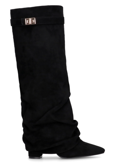 Lavista Slouchy Suede knee high boots - Black