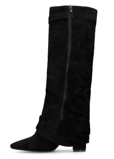 Lavista Slouchy Suede knee high boots - Black