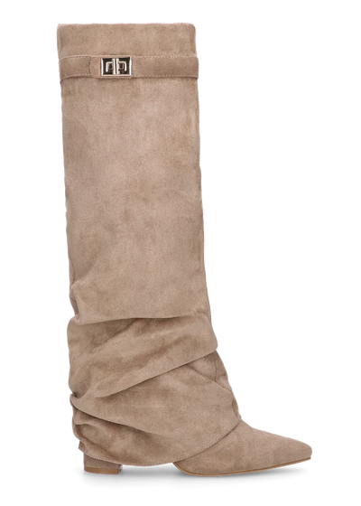 Lavista Slouchy Suede knee high boots - Beige