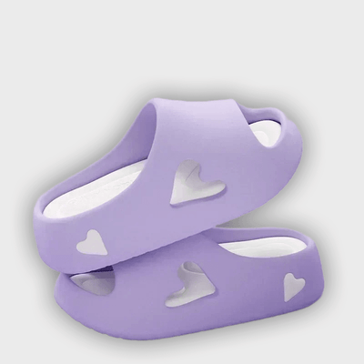 Sofia - Lightweight Heart Design Flip Flops