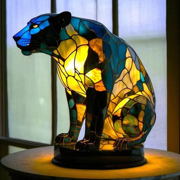 Fauve | Magisk panther lamp in coloured glass