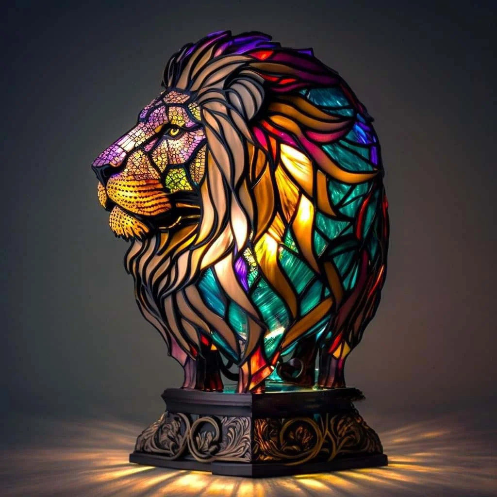 Simba | Magisk lion lamp in coloured glass