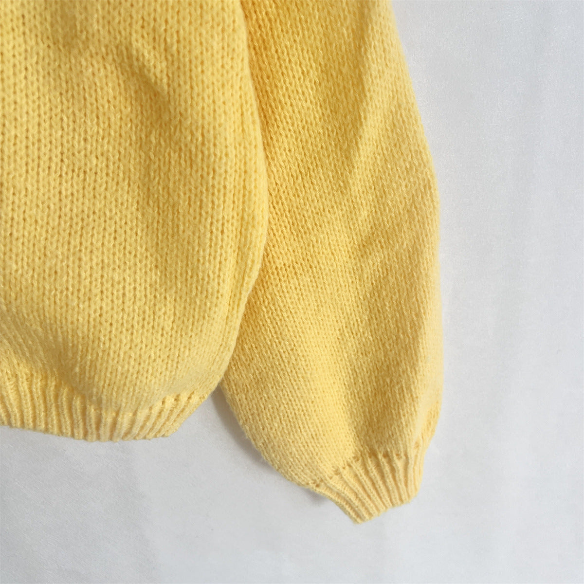 Lexi - Solid Color Crew Neck Lace-Up Cardigan