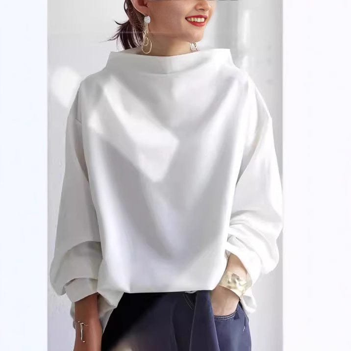 Elly - Soft Knit Top with High Neck