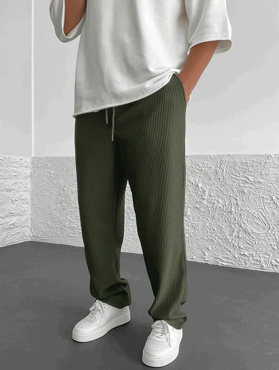 Gary | Ribbed Relaxed Fit Trousers