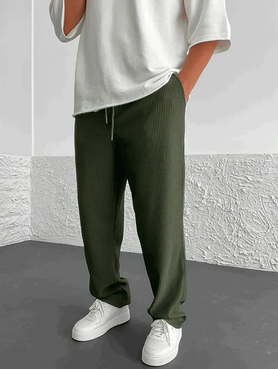 Gary | Ribbed Relaxed Fit Trousers