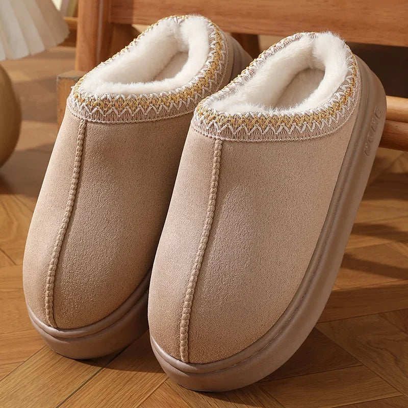 Chloe - Fluffy Platform Slippers