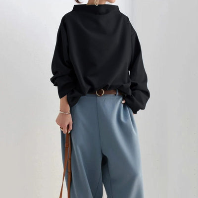 Elly - Soft Knit Top with High Neck