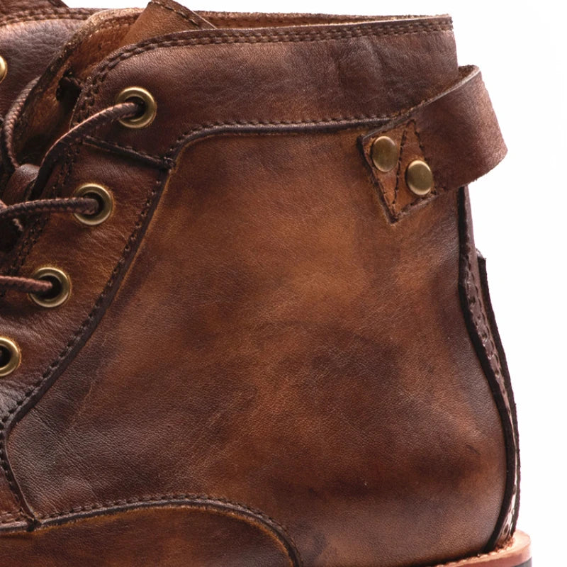 Fanum | Men's Retro Ankle Boots with Round Toe
