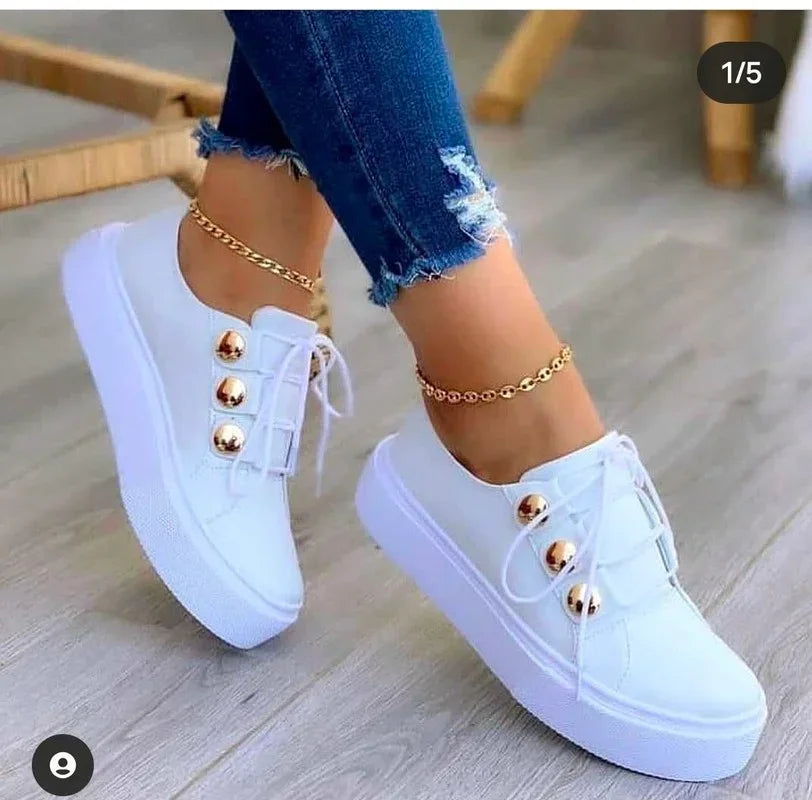 Serena - Orthopedic Round Toe Platform Sneakers