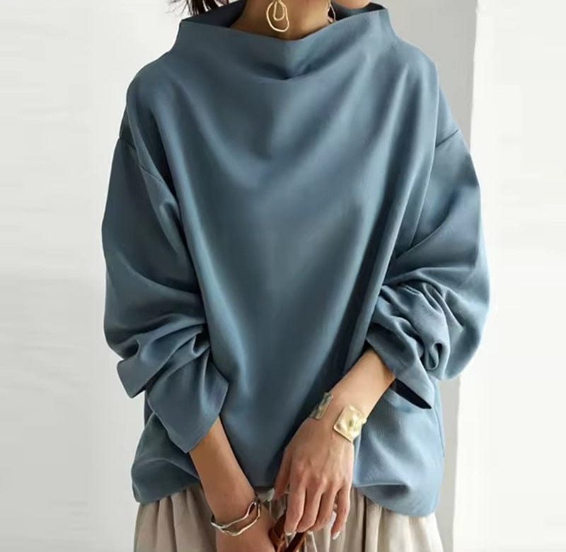 Elly - Soft Knit Top with High Neck
