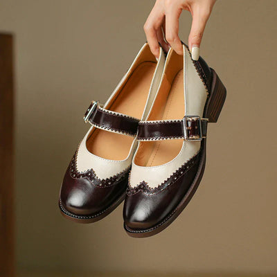 Miana - Leather Mary Janes