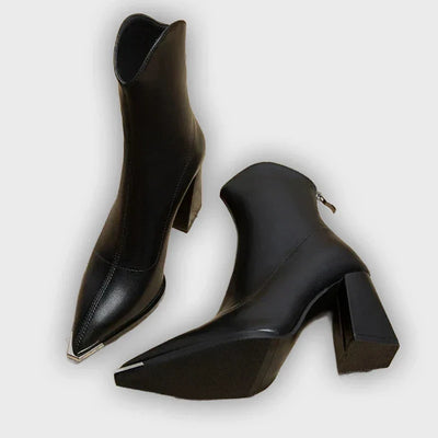 Aliyah - Stylish Women's Leather Comfort Heels
