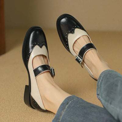 Miana - Leather Mary Janes