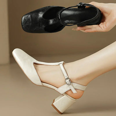 Beatrica - Leather Mary Janes
