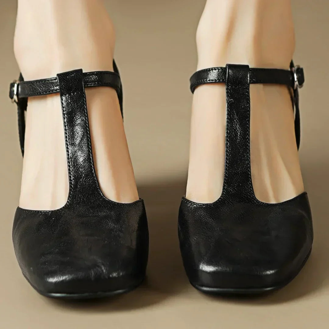 Beatrica - Leather Mary Janes