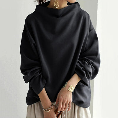 Elly - Soft Knit Top with High Neck