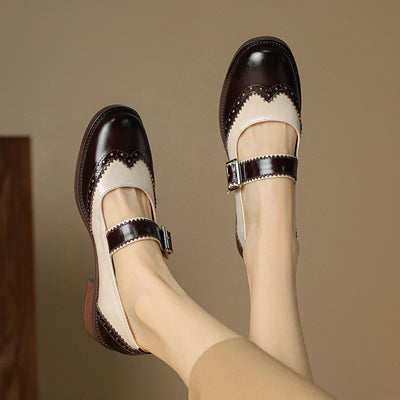 Miana - Leather Mary Janes
